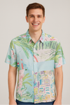 Pastel Tropical Print Short-Sleeve Shirt