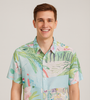 Pastel Tropical Print Short-Sleeve Shirt