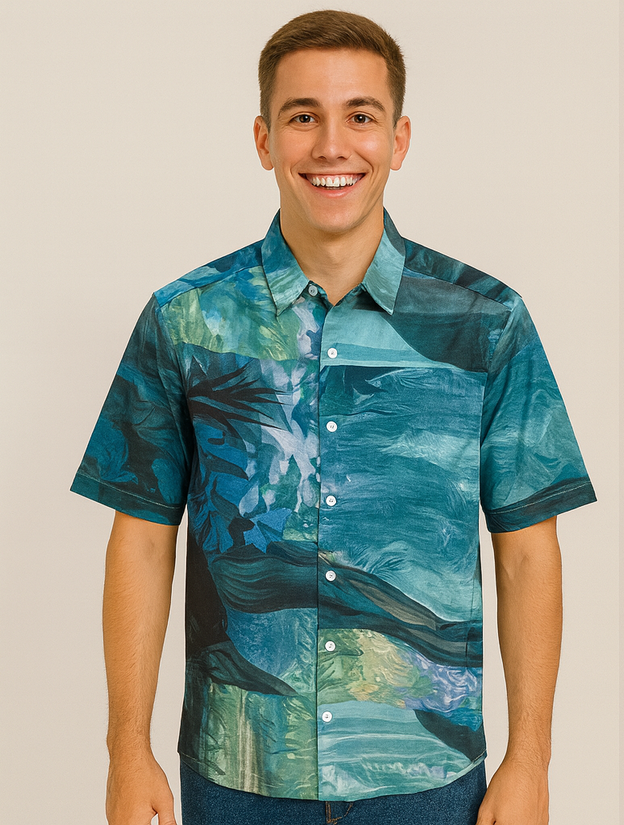 Beige Desert Camouflage Short-Sleeve Shirt