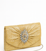 Golden Floral Embellished Clutch