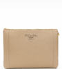 Prada Beige Leather Clutch