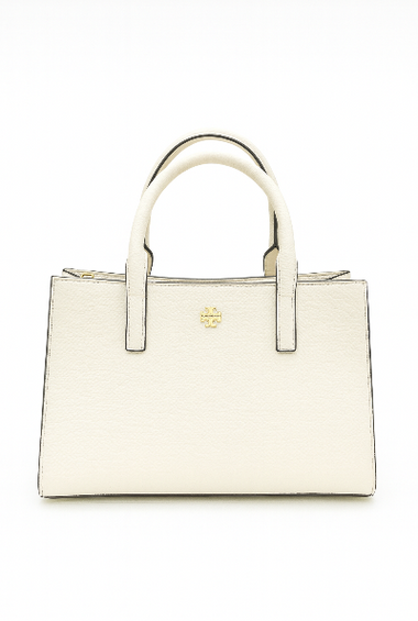 Tory Burch Robinson White Leather Tote Clutch