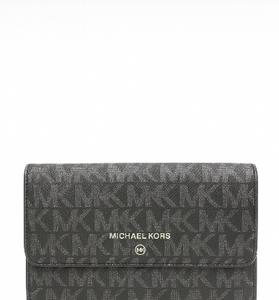 Michael Kors Black Monogram Logo Clutch