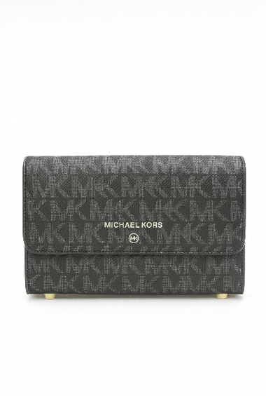Michael Kors Black Monogram Logo Clutch