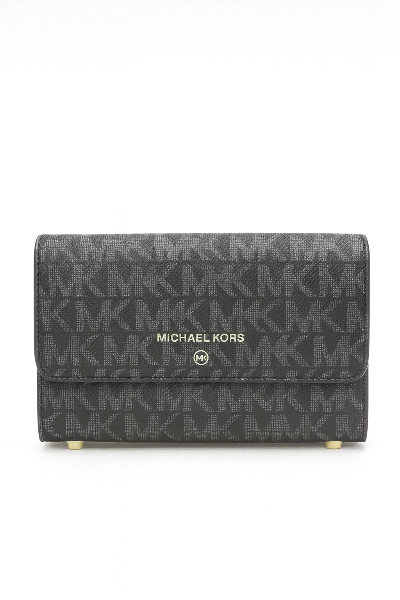 Michael Kors Black Monogram Logo Clutch