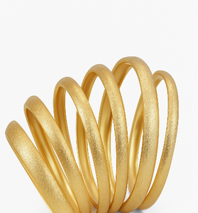 Matte Gold Spiral Bangle