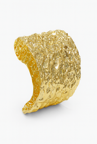 Hammered Texture Gold Cuff