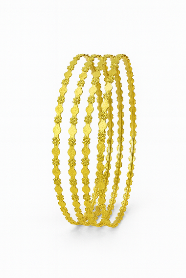 Traditional Floral Pattern Bangles (Set of 6)