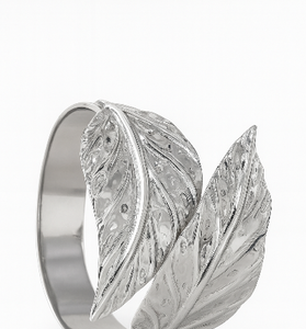 Silver Leaf-Inspired Bracelet