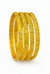 Antique Floral Gold Bangles (Set of 4)