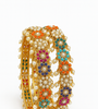 Traditional Multicolor Pearl &amp; Stone Bangles