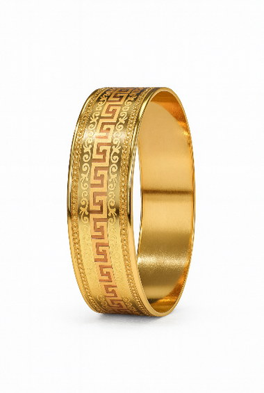 Classic Versace-Inspired Gold Bangle