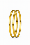 Sleek Plain Gold Bangles (Set of 2)