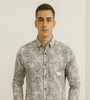 Gray Patterned Casual Shirt