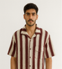 Vintage Striped Down-Shoulder Shirt