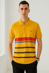 Yellow Striped Polo T-Shirt