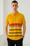Yellow Striped Polo T-Shirt