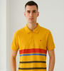 Yellow Striped Polo T-Shirt
