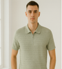 Light Sage Green Zip Polo