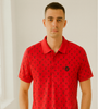 Red Louis Vuitton Logo Polo