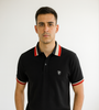 Black Polo with Dual-Tone Collar