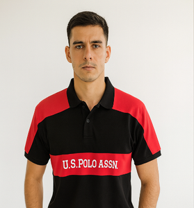 Black &amp; Red U.S. Polo Assn. Polo Shirt