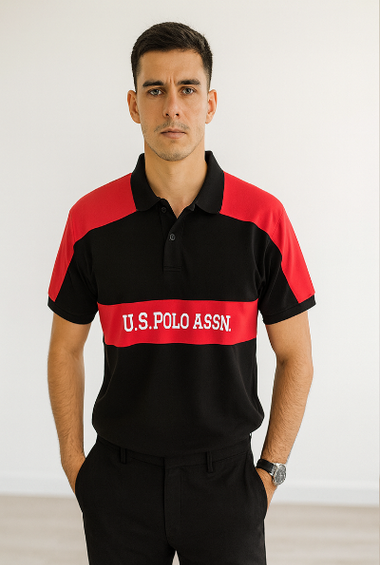 Black &amp; Red U.S. Polo Assn. Polo Shirt