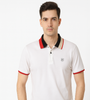 White Polo with Branded Collar
