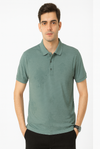 Teal Striped Polo T-Shirt