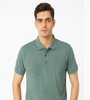 Teal Striped Polo T-Shirt