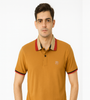 Mustard Polo T-Shirt with Contrast Collar