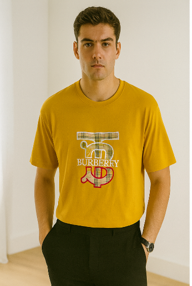 Mustard Burberry Graphic T-Shirt
