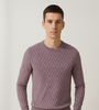 Purple Chevron Knit Sweater