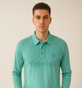 Teal Timberland Logo Polo Sweatshirt