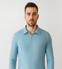 Sky Blue Half-Zip Knit Polo