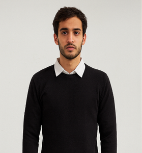 Classic Black Crew-Neck Sweater