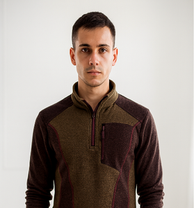 Brown &amp; Olive Outdoor Half-Zip Sweatshirt