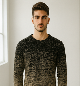 Black &amp; Brown Ombre Knit Sweater