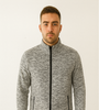 Grey Melange Full-Zip Sweatshirt