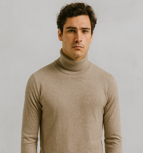 Beige Turtleneck Sweater