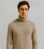 Beige Turtleneck Sweater