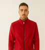 Red Full-Zip Woolen Sweatshirt
