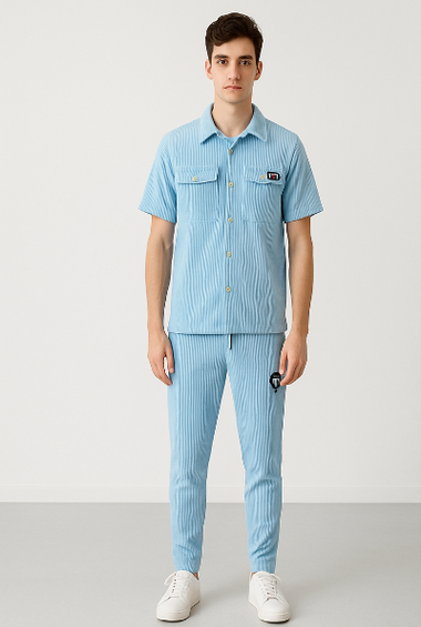 Light Blue Corduroy Co-ord Set