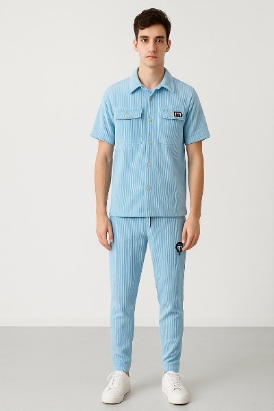 Light Blue Corduroy Co-ord Set