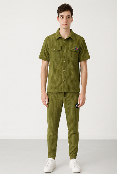 Olive Green Corduroy Co-ord Set