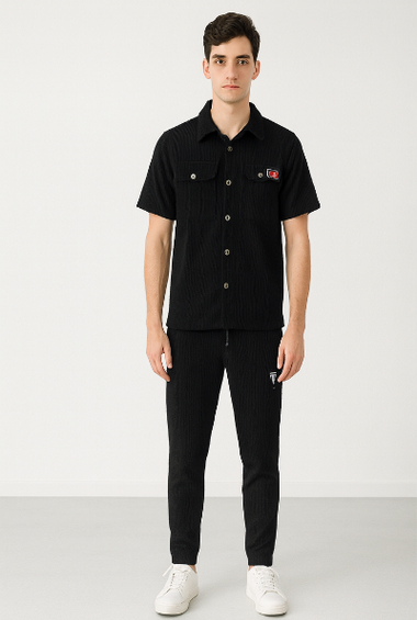 Black Corduroy Co-ord Set