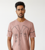 Mauve Graphic Sketch T-Shirt