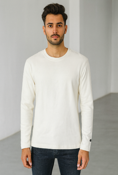 Classic White Full-Sleeve T-Shirt
