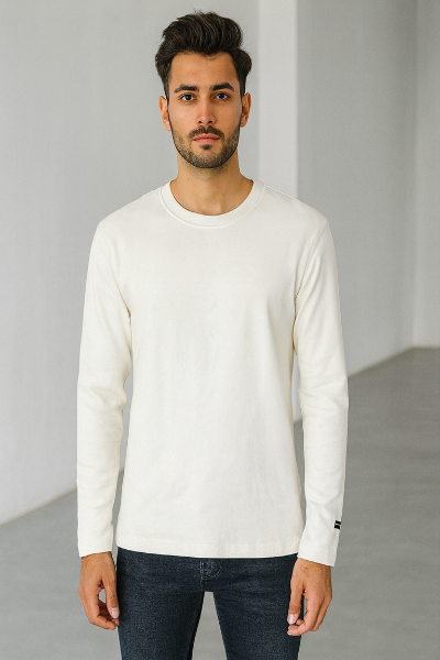 Classic White Full-Sleeve T-Shirt