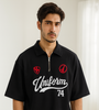 Black Uniform Graphic Polo T-Shirt